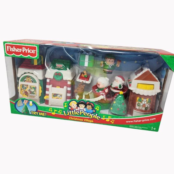 Fisher Price Little People Christmas Holiday Village Music Tree Toy Playset 2004 - Picture 1 of 11